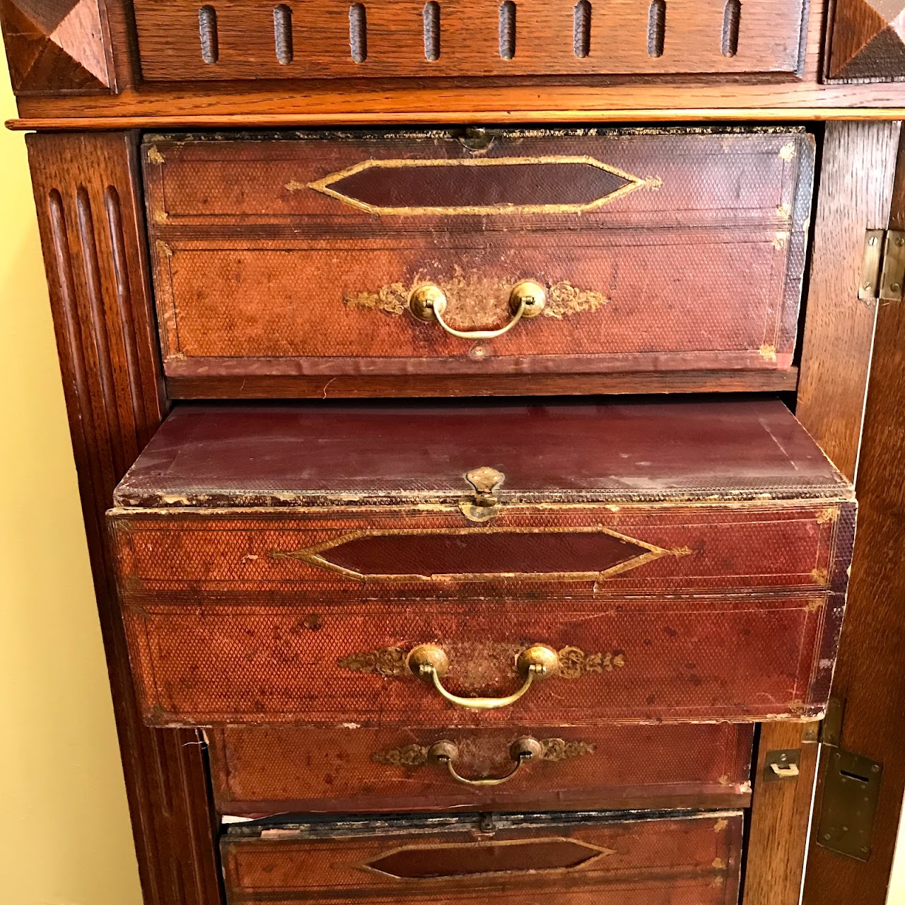 Georges Guerin Tall Oak Cabinet