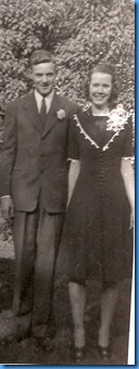 Chuck and Loie Burgess May 10 1942, their wedding day