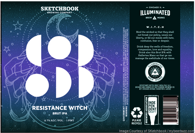 Sketchbook & Illuminated Brew Works Collaborate On Resistance Witch Cans