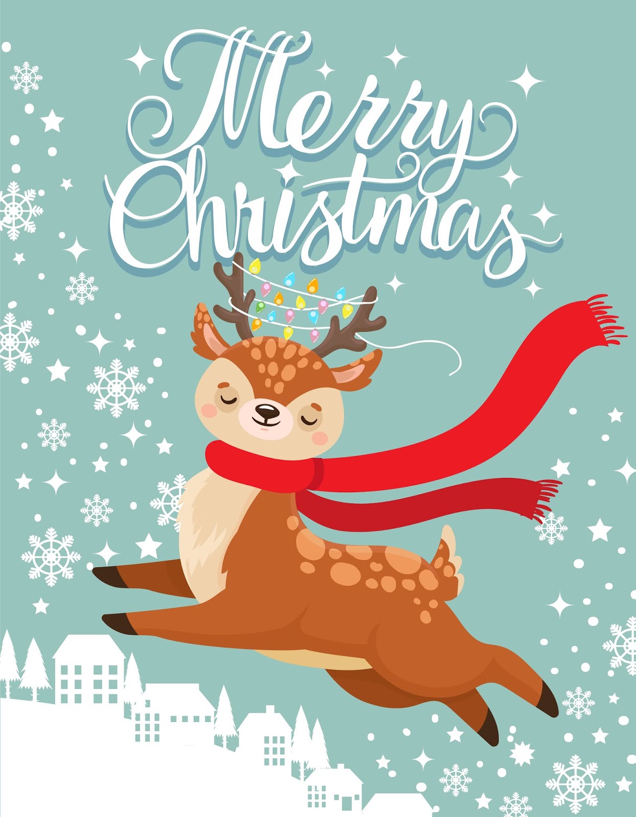 Greeting Card With Xmas Deer Merry Christmas Postcard Cute Fawn Winter Holidays Cartoon Vector Illustration Free Download Vector CDR, AI, EPS and PNG Formats Greeting Card With Xmas Deer Merry Christmas Postcard Cute Fawn Winter Holidays Cartoon Vector Illustration Free Download Vector CDR, AI, EPS and PNG Formats