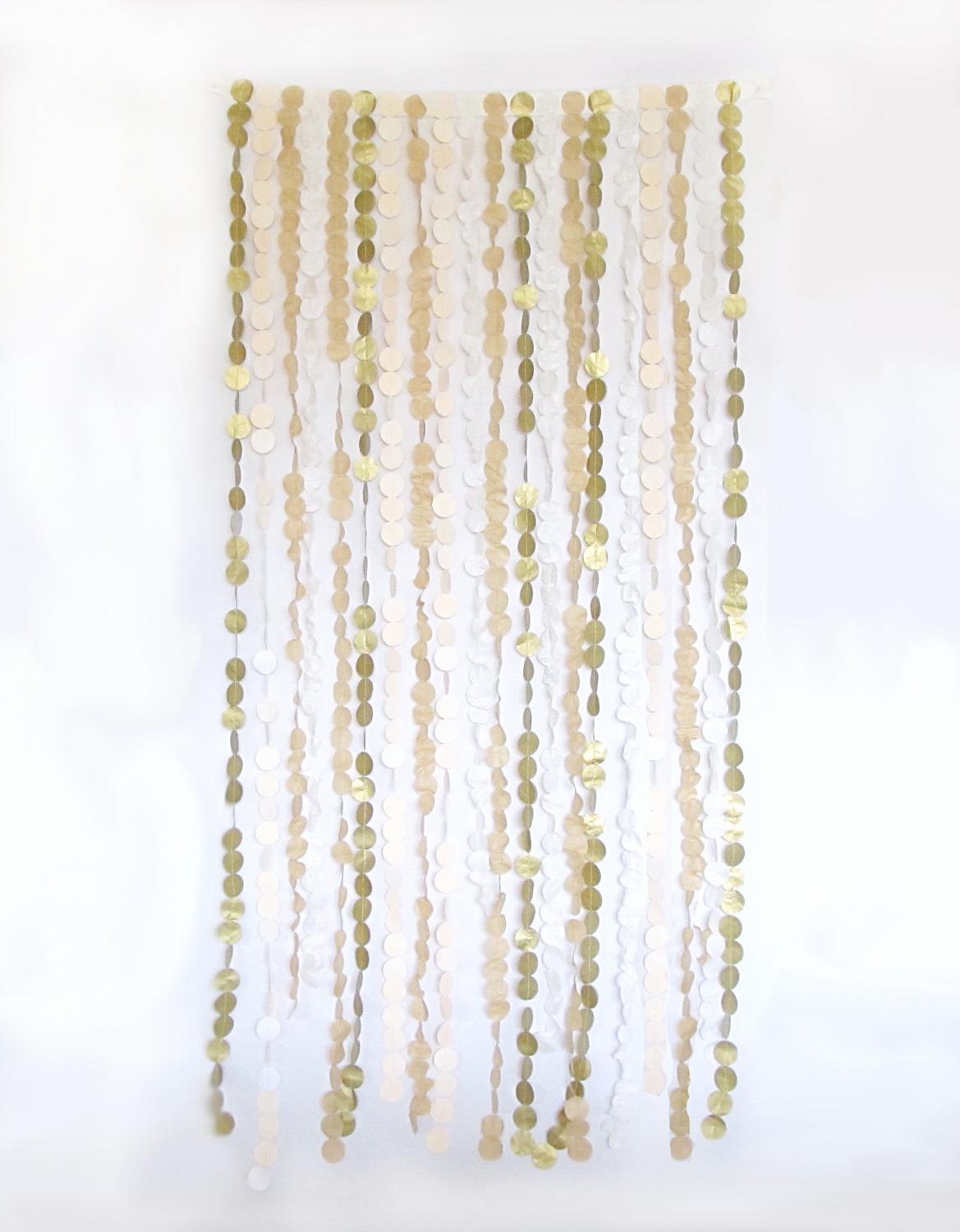 Wedding Backdrop - Tissue Garland - 6 ft. W x 5 ft. L. From ThimbleDesignInc