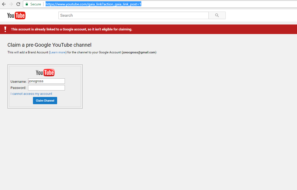 I Can T Login To My Only Youtube Account Youtube Zinynas