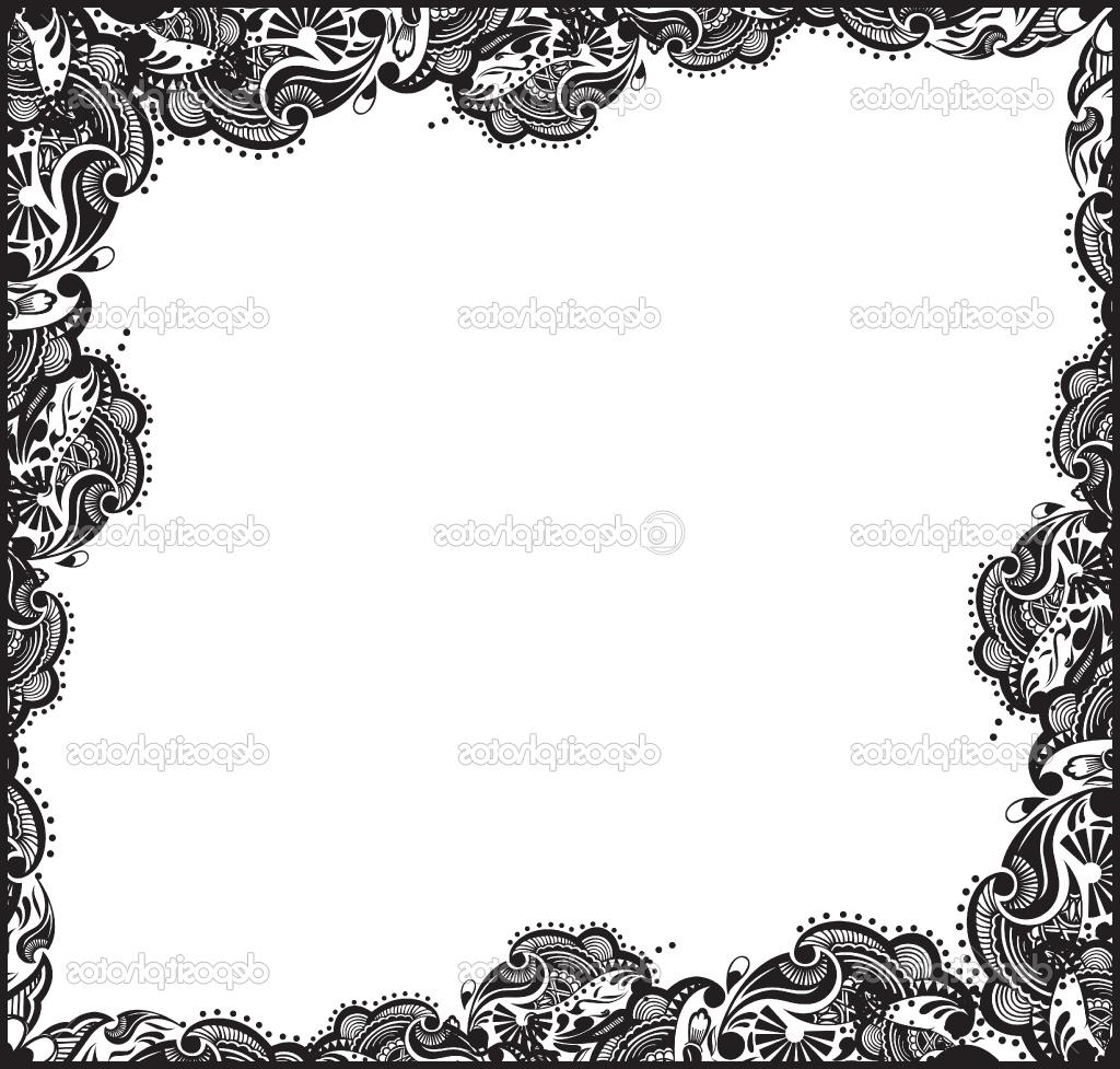 Abstract floral border