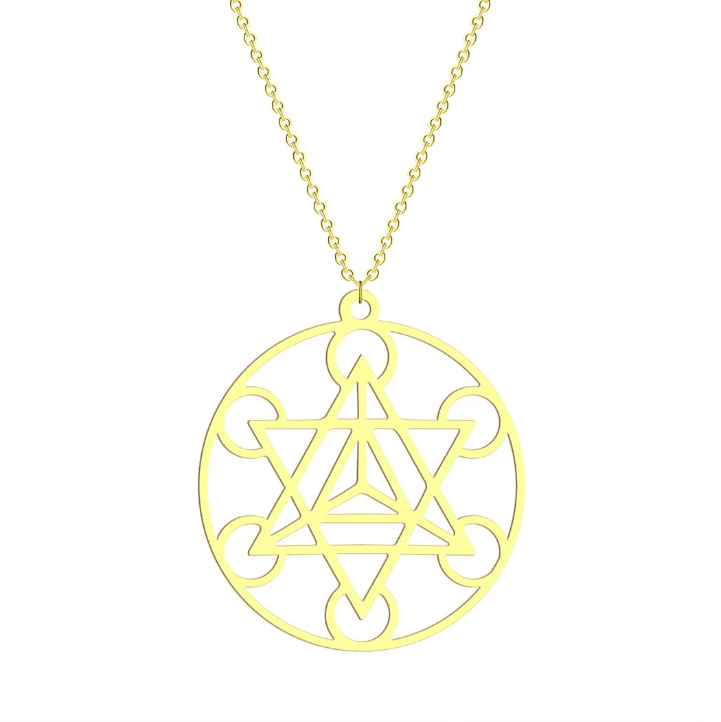 Title 5, Vrouwenmode ketting met ronde vijfpuntige ster ...