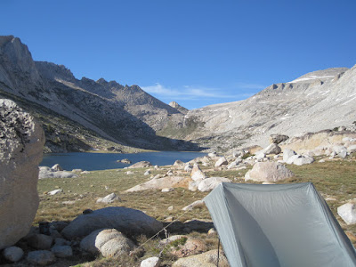 Our tent at dinner time. ©http://backpackthesierra.com