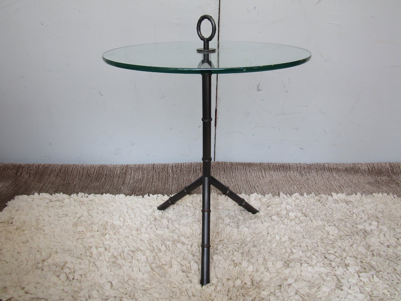 Glass Top Tripod Table