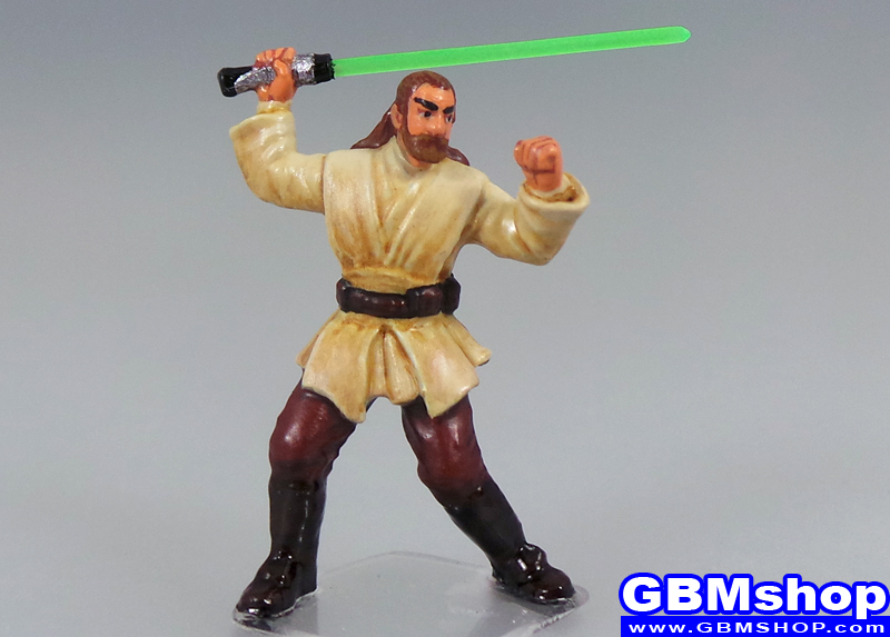 star wars miniature Imperial Assault Qui Gon Jinn Jedi Weapon Master #28 Champions of the Force Star Wars Miniatures Custom Customize and Painting