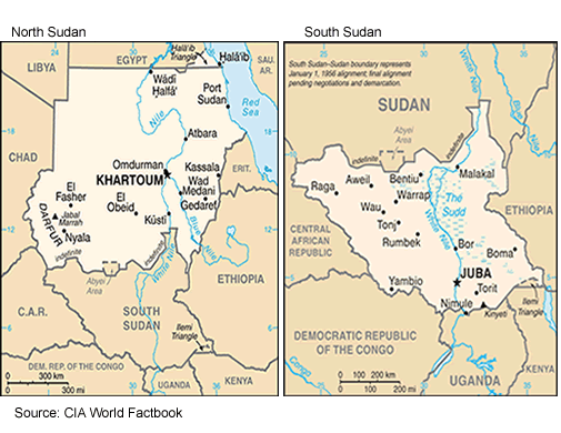 North and South Sudan