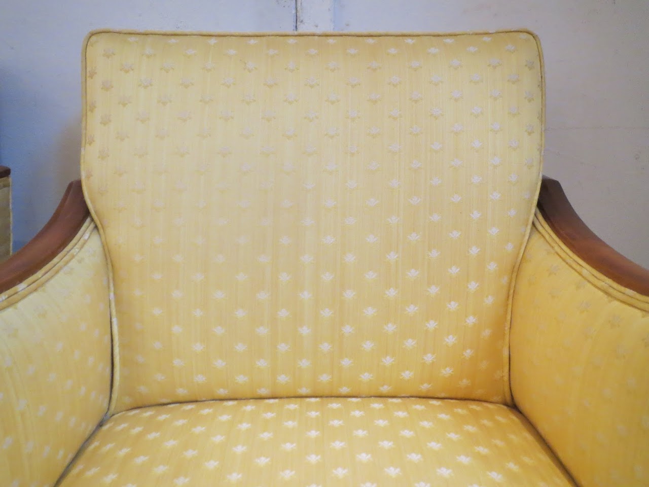 Custom Yellow Arm Chair Pair