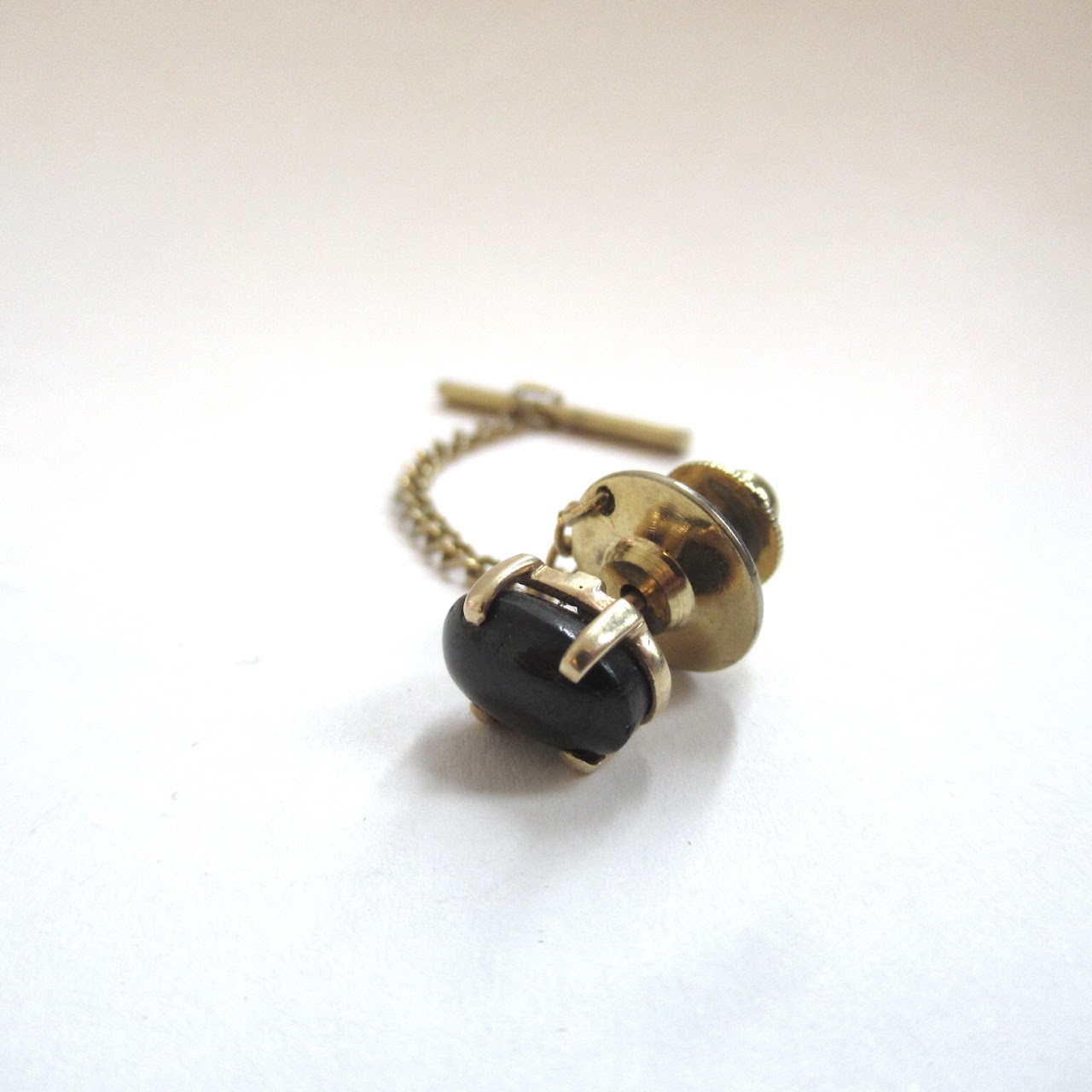 14K Gold and Stone Tie Tack