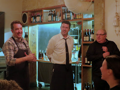 From left to right, Chef Ben Bettinger, cocktail man Kevin Ludwig, and Portland Food Adventure/PFA founder Chris Angelus