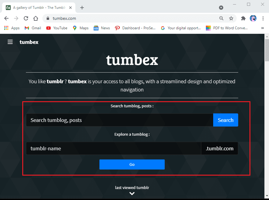 Haga clic en buscar para obtener los resultados en su pantalla |  Cómo desactivar el modo seguro en Tumblr