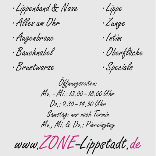 Zone Piercing- und Tattoo Studio Lippstadt