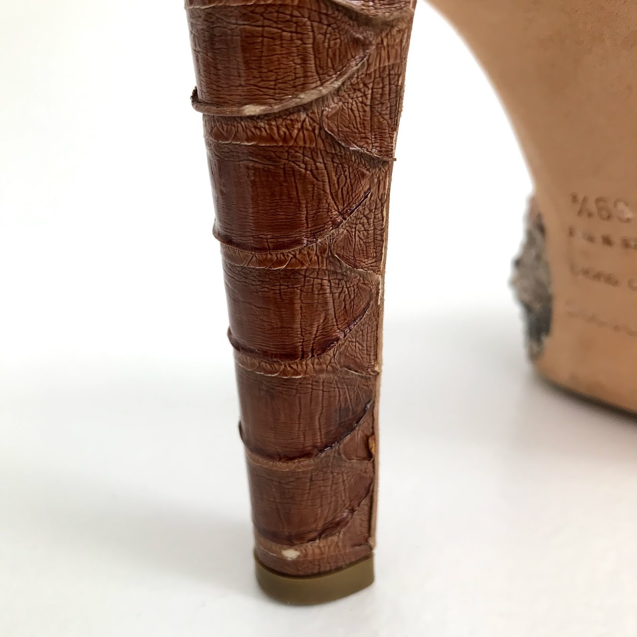 Sergio Rossi Peeptoe Python Pumps