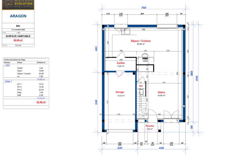  Vente Terrain + Maison - Terrain : 422m² - Maison : 90m² à Villeneuve-le-Roi (94290) 