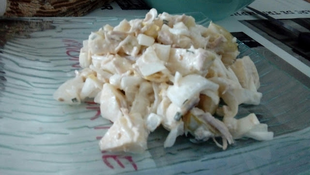 Ensalada de manzana con pavo y pipas