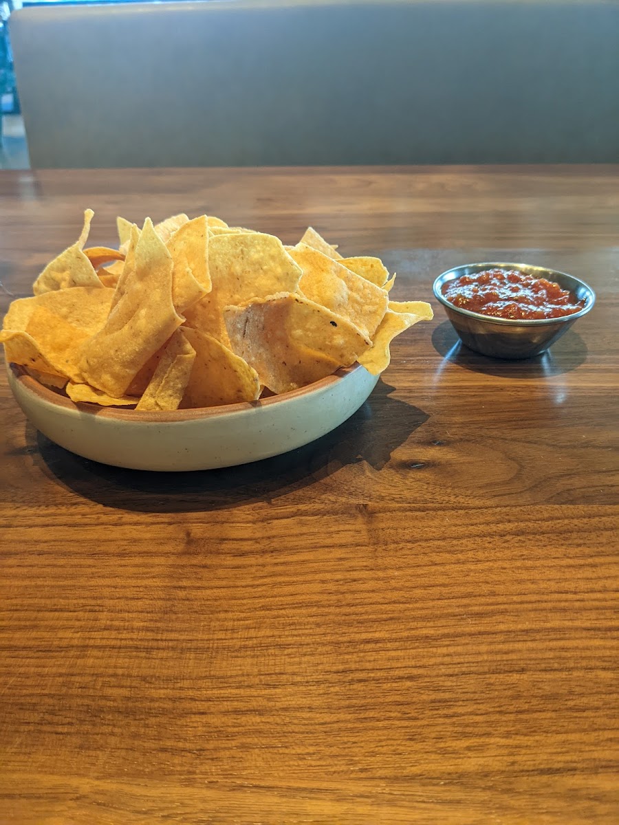 Chips from their dedicated fryer.