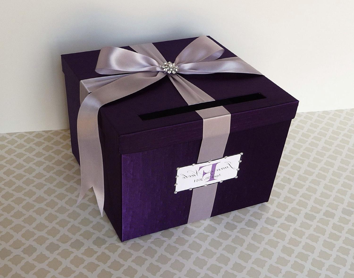 Wedding Card Box Purple 