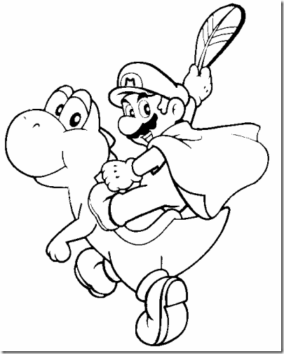 dibujos para colorear de yoshi - Jugar y Colorear