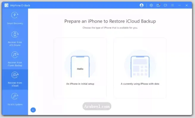 الاسترداد من نسخة احتياطية iCloud Backup