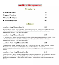 Andhra Gunpowder menu 1