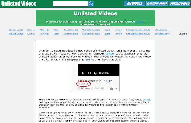 Site para encontrar videos não listados do Youtube