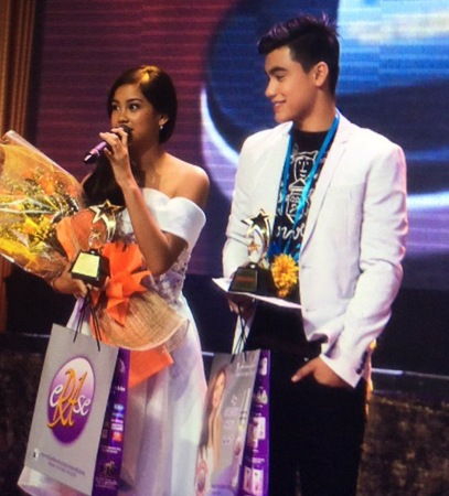 Ylona Garcia and Bailey May - PMPC Star Awards for TV 2015 Female and Male Star of the Night