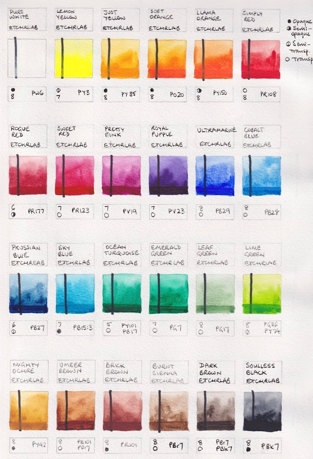 Etchr Pearlescent Watercolours  Golden 12 Half Pan Set – Etchr Lab