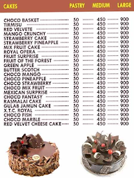 Libon The Cake Expert menu 1