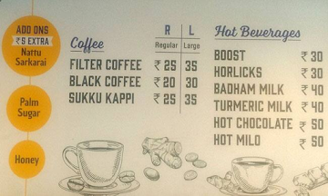 Tea Nagar's Cafe menu 