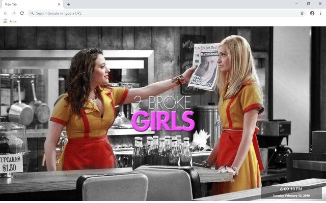 Broke Girls New Tab & Wallpapers Collection