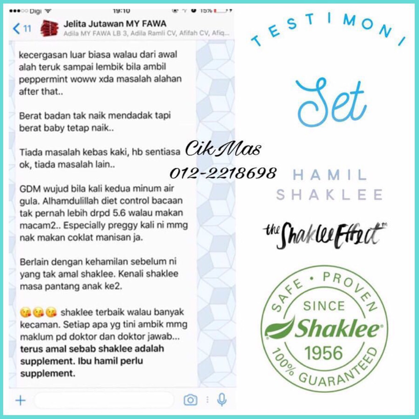 Testimoni Set Hamil Shaklee