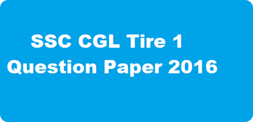 SSC CGL 2016 Question Paper