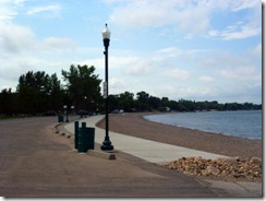 Gravel beach from the boat ramp