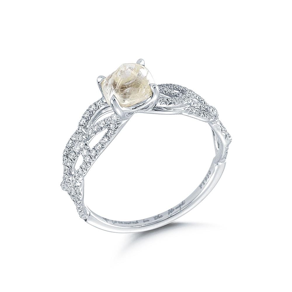 Vine Rough Diamond Engagement