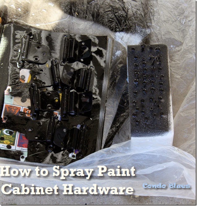 how to paint cabinet hardware