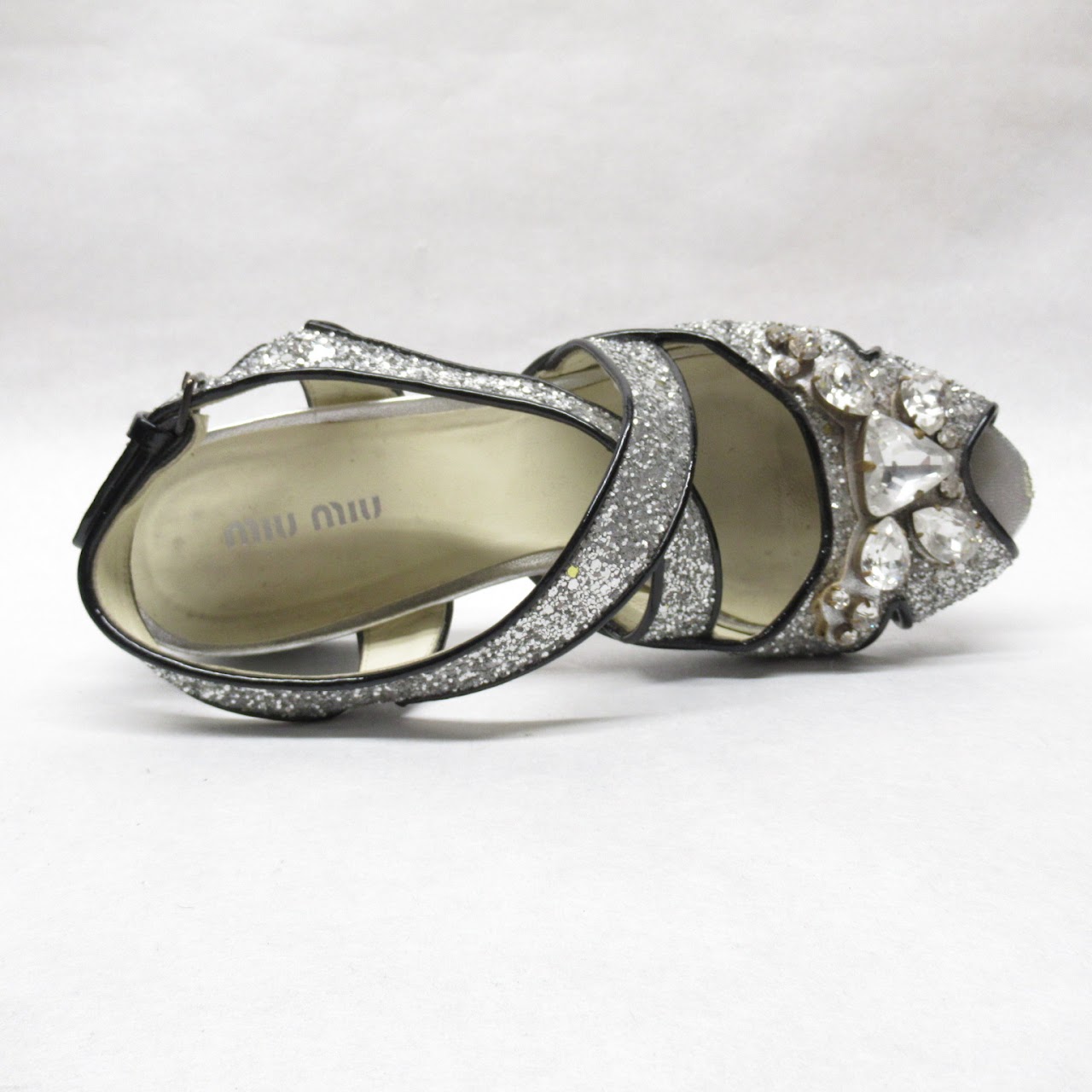 Miu Miu Glitter Sandals