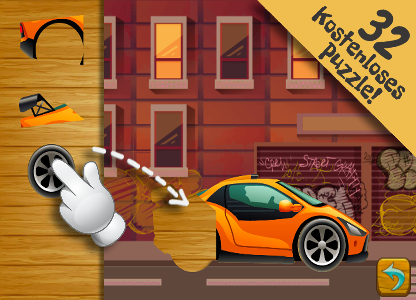 Android application Сool Cars FREE puzzle for kids screenshort