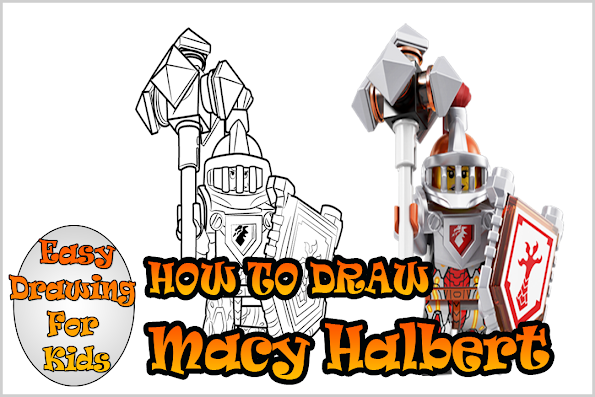 How to Draw Macy Halbert from Lego Nexo Knights