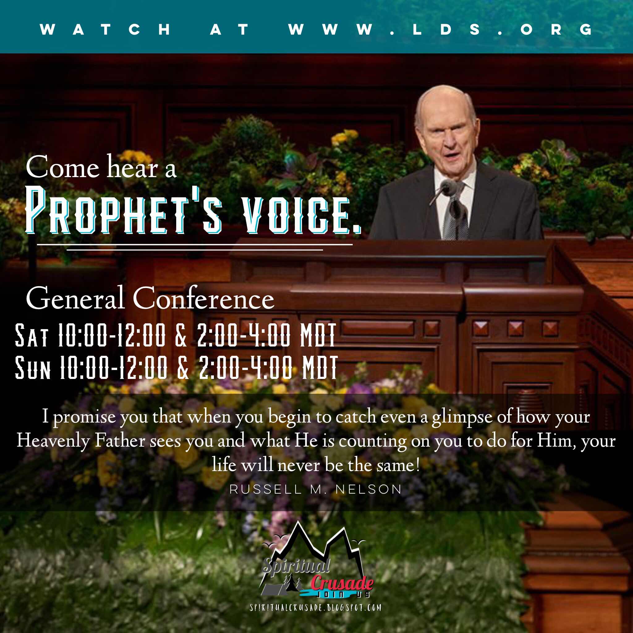 General Conference: Come hear a prophet’s voice