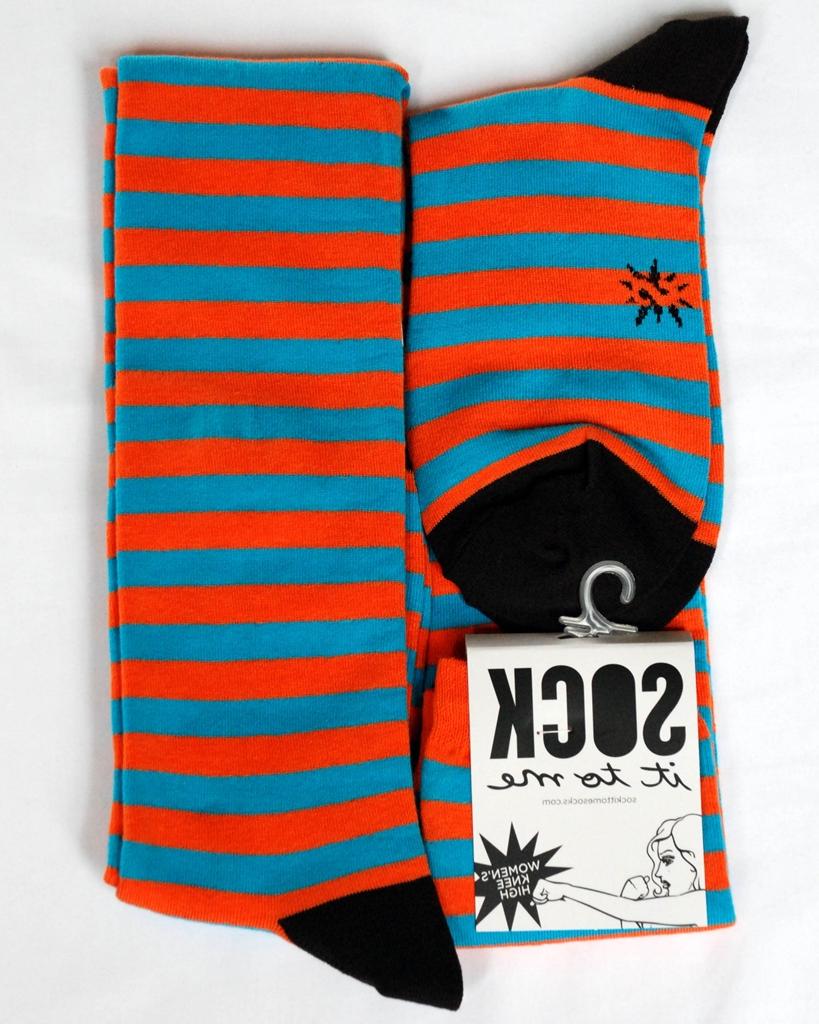 Orange-Teal-Black Stripe