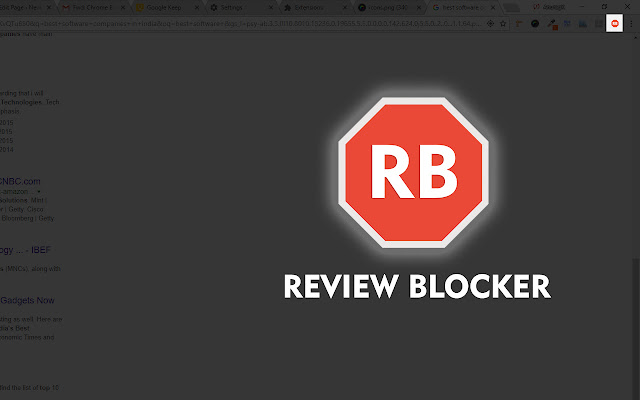 Review Blocker chrome extension