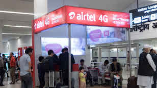 インディラ・ガンディー国際空港ターミナル3 Airtelカウンター