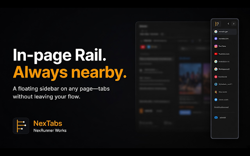 NexTabs - Vertical Tabs, Workspaces & Tab Manager screenshot 5