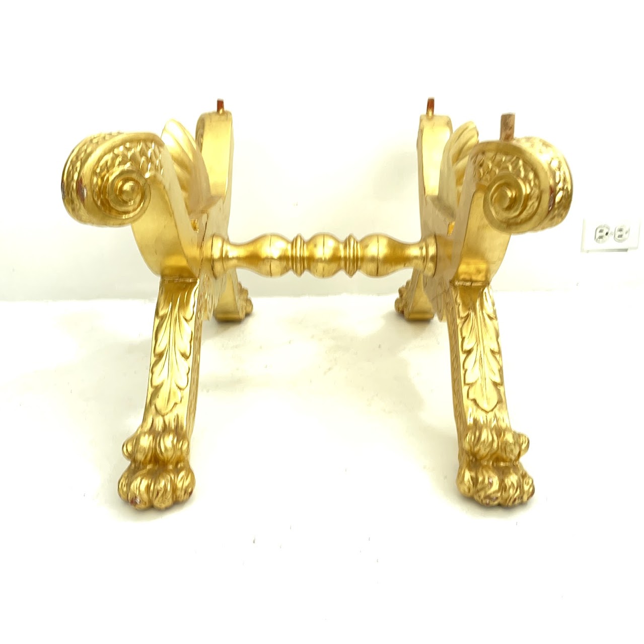 Gilt Lion-Foot Stool Base