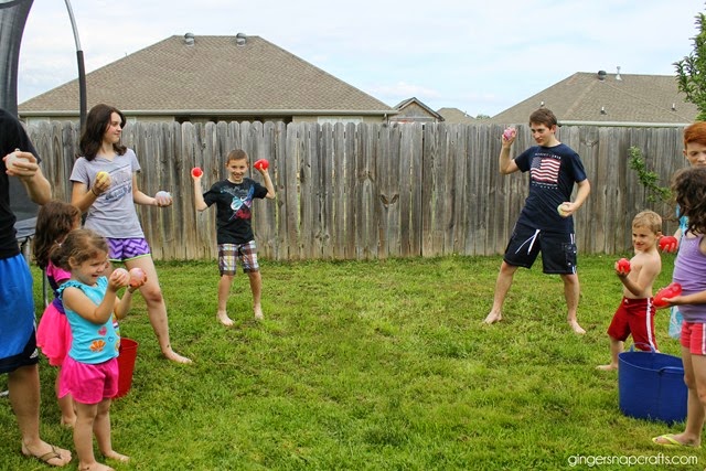 water balloon fight