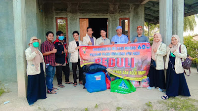 Korwil Brigade PII Aceh Salurkan Bantuan Bagi Korban Nampak Banjir 