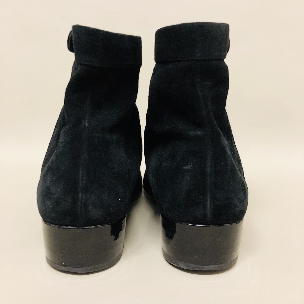 Chanel Suede Leather Ankle Boots (SAMPLE)