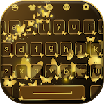 Cover Image of ดาวน์โหลด Gold Butterfly Keyboard Theme 1.0 APK