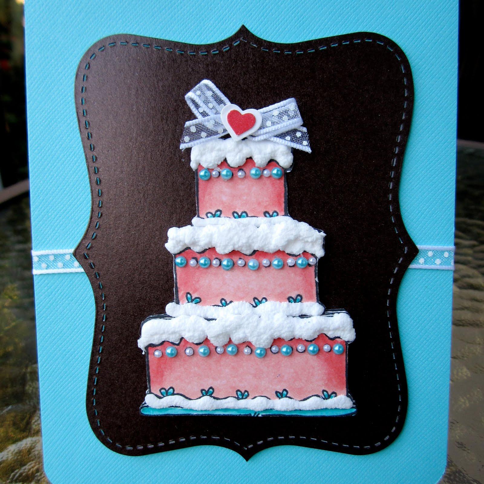 Fancy Wedding Cake Card